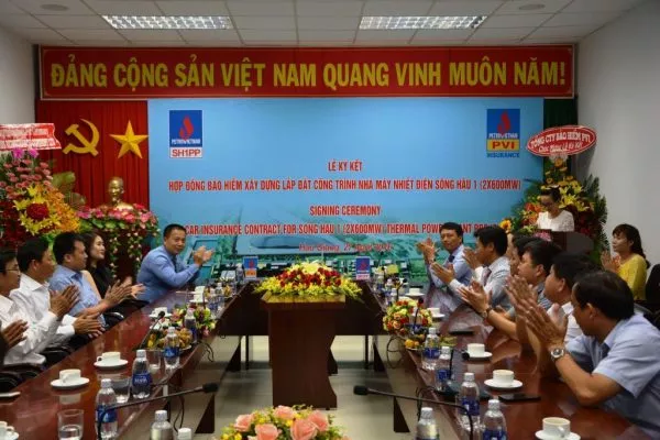 Bảo hiểm PVI ký kết Hợp đồng bảo hiểm Xây dựng lắp đặt Công trình Nhà máy Nhiệt điện Sông Hậu 1